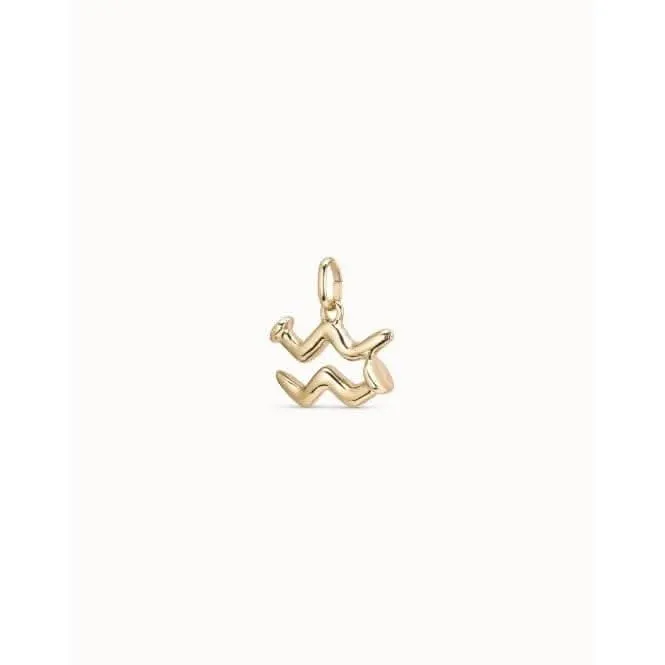 Aquarius Golden Metal Charm CHA0206OROACU0U Unode50 Jewelry And Accessories
