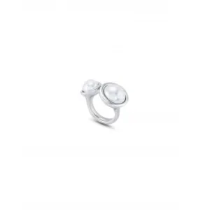 Artsy Artsy Sterling Silver Plated Two Shell Pearl Ring Unode50 Jewelry And Accessories