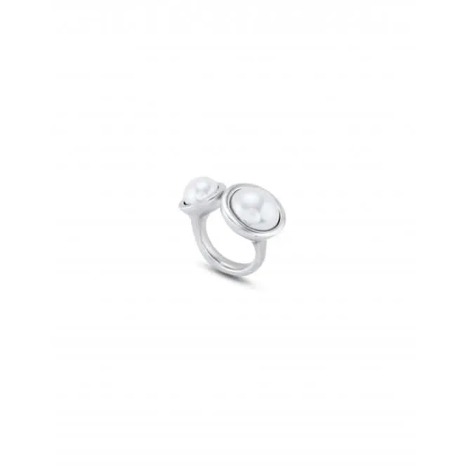 Artsy Artsy Sterling Silver Plated Two Shell Pearl Ring Unode50 Jewelry And Accessories
