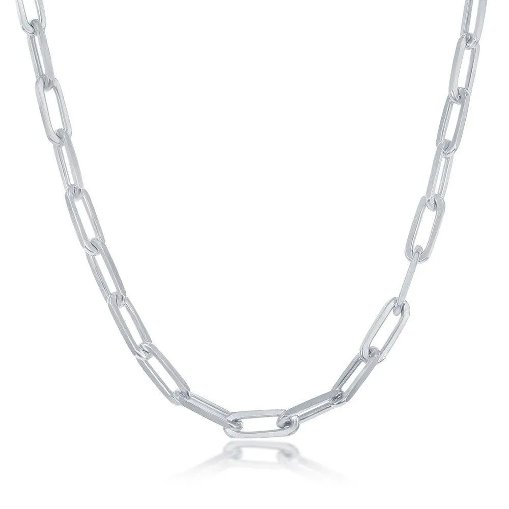 Classic Jewelry Sterling Silver 3.2mm Paper Clip Chain, 16"