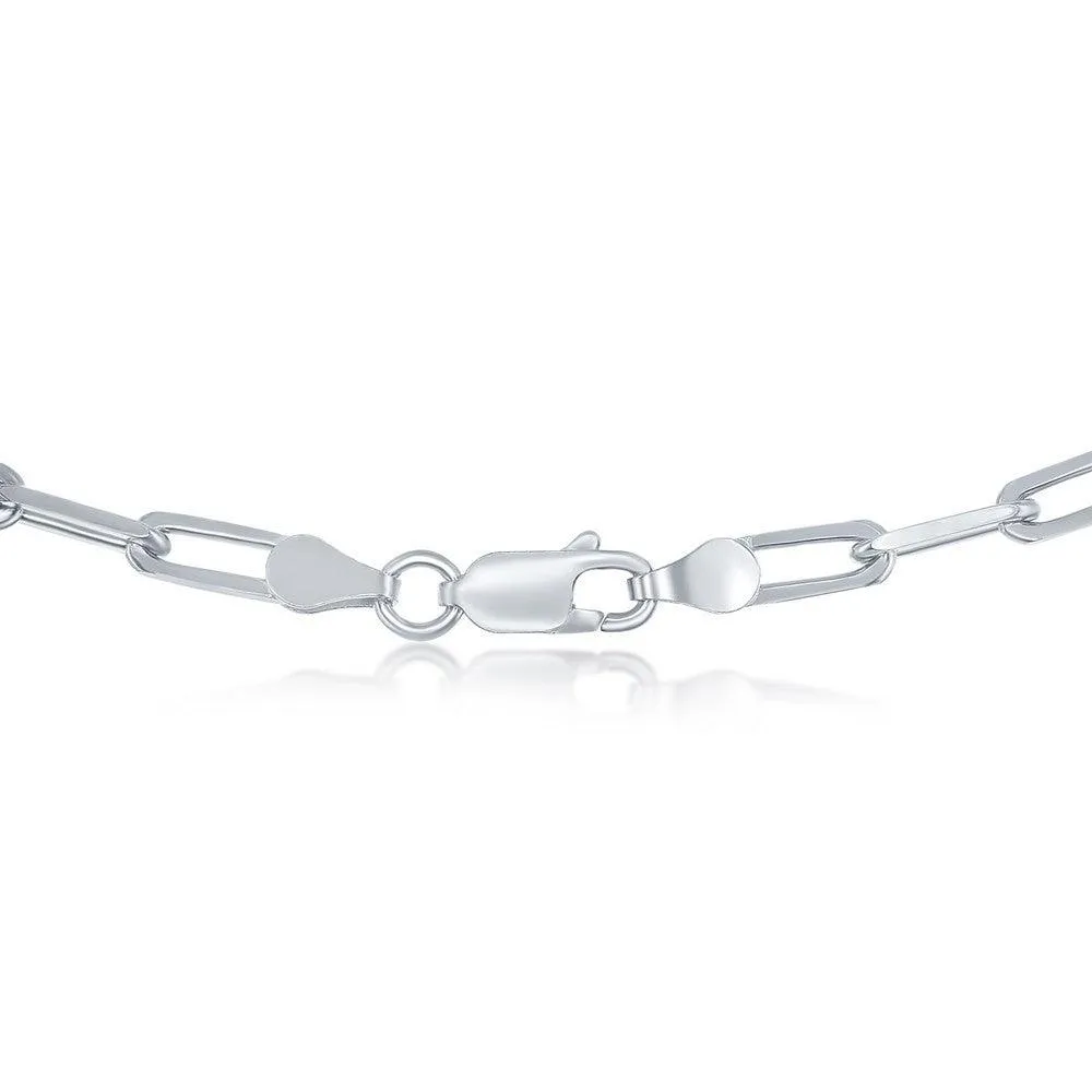 Classic Jewelry Sterling Silver 3.2mm Paper Clip Chain, 16"