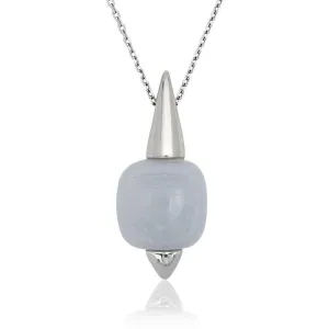 Classic Jewelry Sterling Silver Blue Chalcedony Necklace