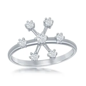 Classic Jewelry Sterling Silver CZ Snowflake Ring - W-1801