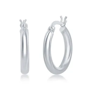 Classic Jewelry Sterling Silver High-Polished Hoop Earrings, 3 x 20 mm