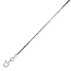 Classic Jewelry Sterling Silver Rhodium Plated 1.26mm Round Box Chain, 20"