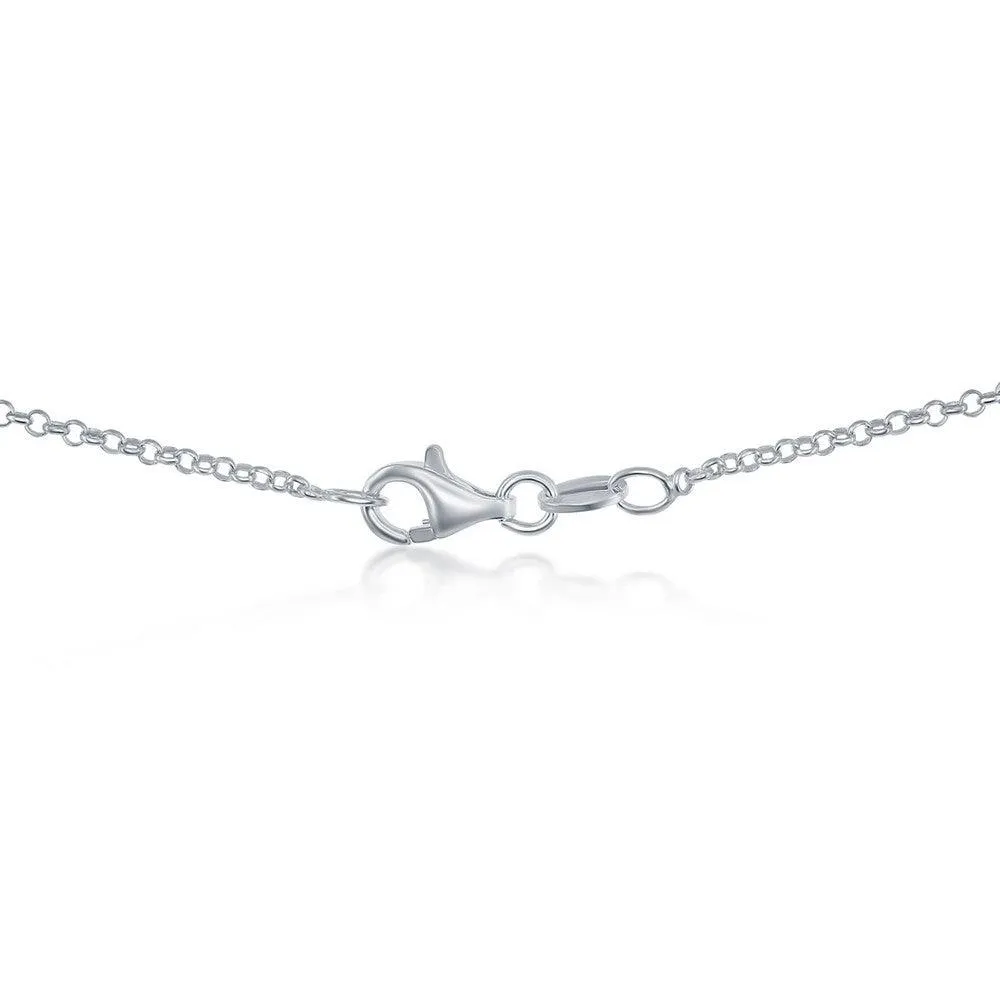 Classic Jewelry Sterling Silver Rhodium Plated 1.5mm Rolo Chain, 20