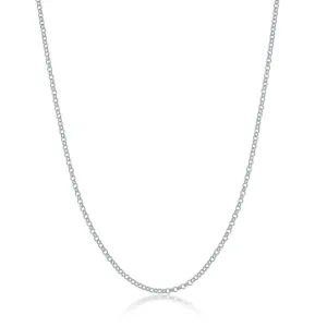 Classic Jewelry Sterling Silver Rhodium Plated 1.5mm Rolo Chain, 20