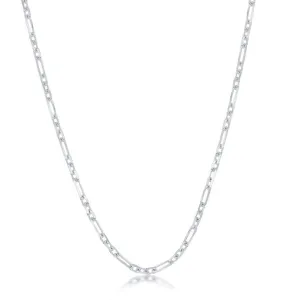 Classic Jewelry Sterling Silver Rhodium Plated 2mm Anchor Chain, 24"