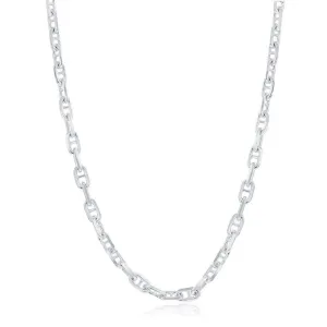 Classic Jewelry Sterling Silver Rhodium Plated 4.6mm Anchor Marina Chain, 20"