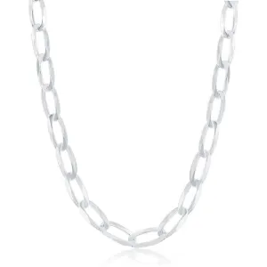 Classic Jewelry Sterling Silver Rhodium Plated 7.1mm Flat Cheval Chain, 20"