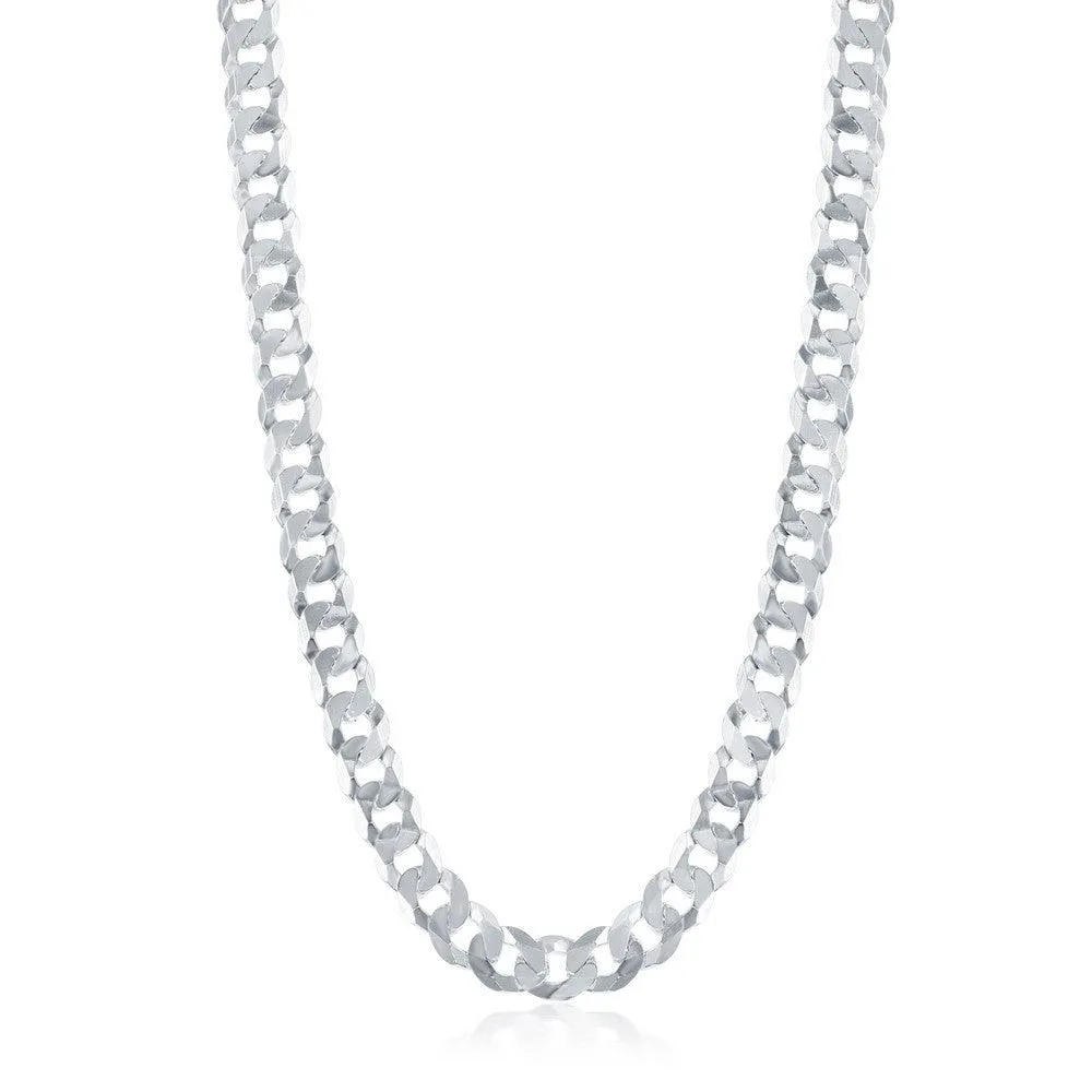Classic Jewelry Sterling Silver Rhodium Plated 7.85mm Cuban Chain, 20"