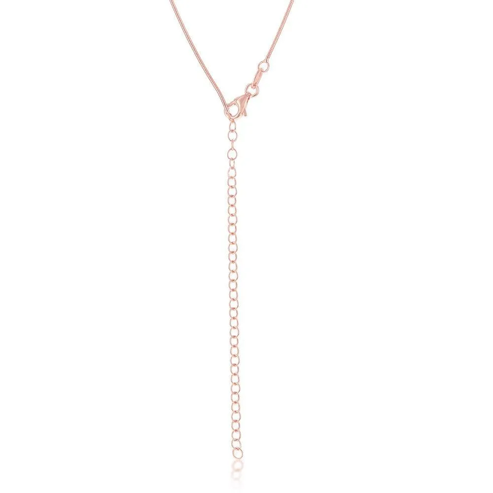 Classic Jewelry Sterling Silver Rose Gold Plated 1mm Snake Chain