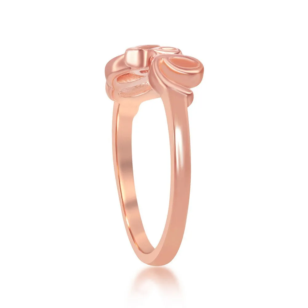 Classic Jewelry Sterling Silver Rose GP LOVE Ring - W-9830