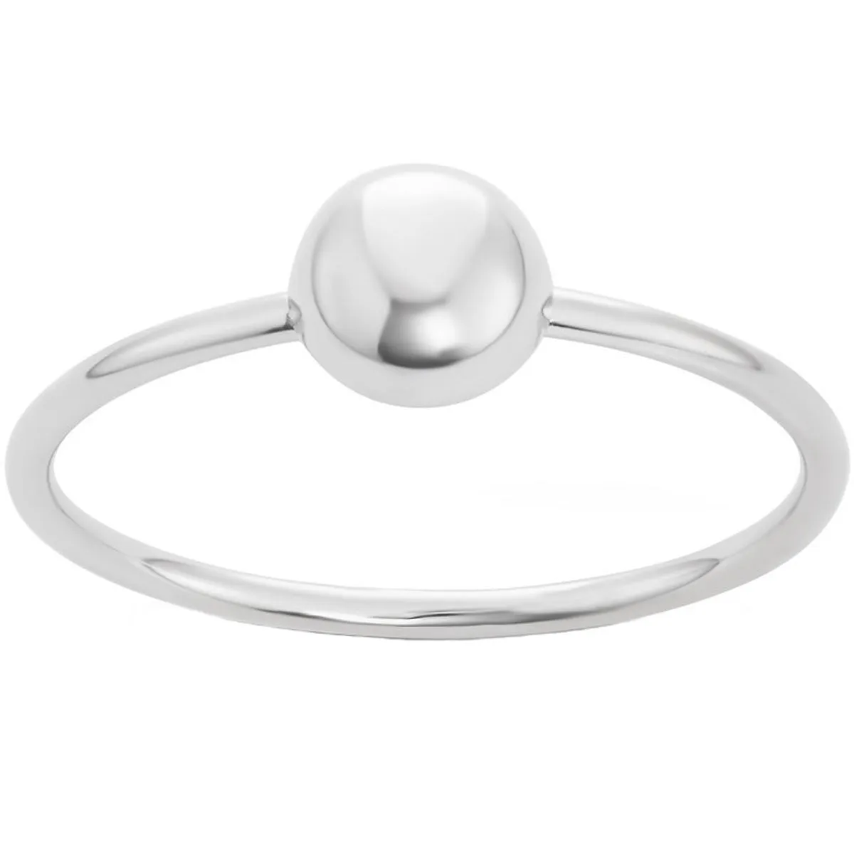 Classic Jewelry Sterling Silver Small Shiny Bead Ring - W-1540