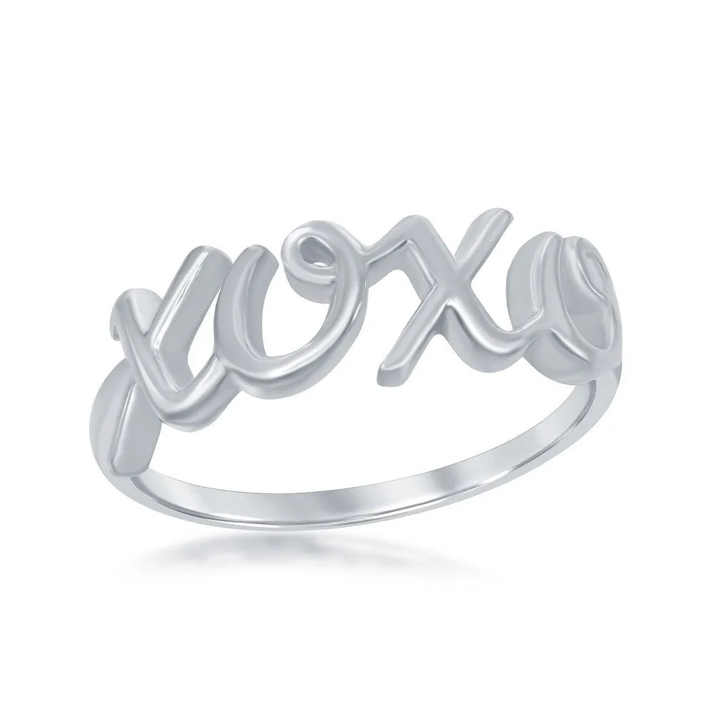 Classic Jewelry Sterling Silver XOXO Ring - W-9785
