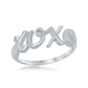 Classic Jewelry Sterling Silver XOXO Ring - W-9785