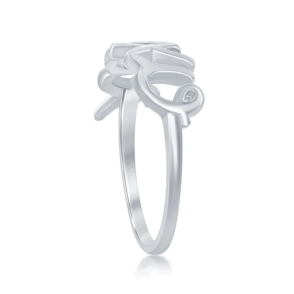 Classic Jewelry Sterling Silver XOXO Ring - W-9785