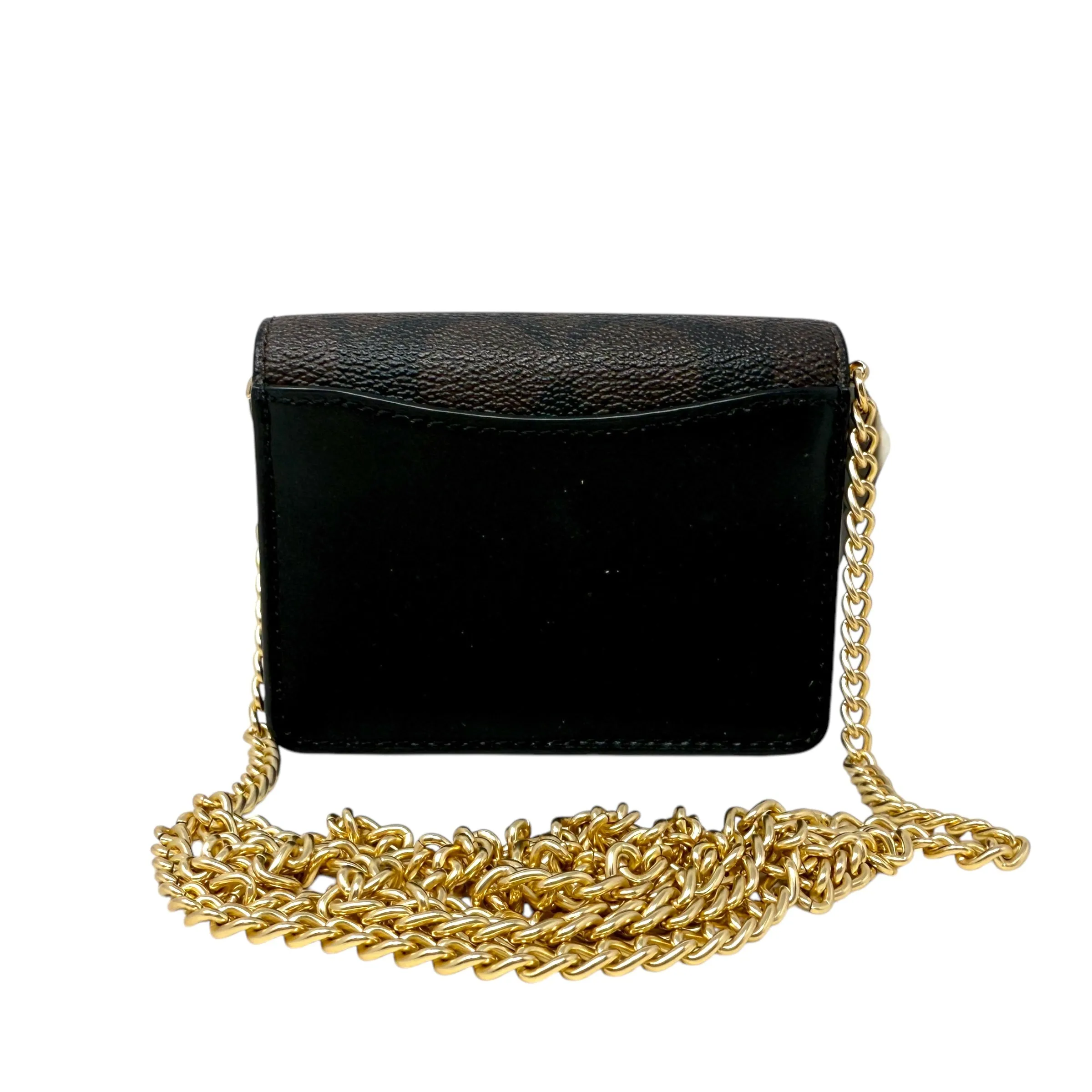 Coach Bags Mini Wallet On A Chain In Signature Canvas Designer By Coach, Size: Small