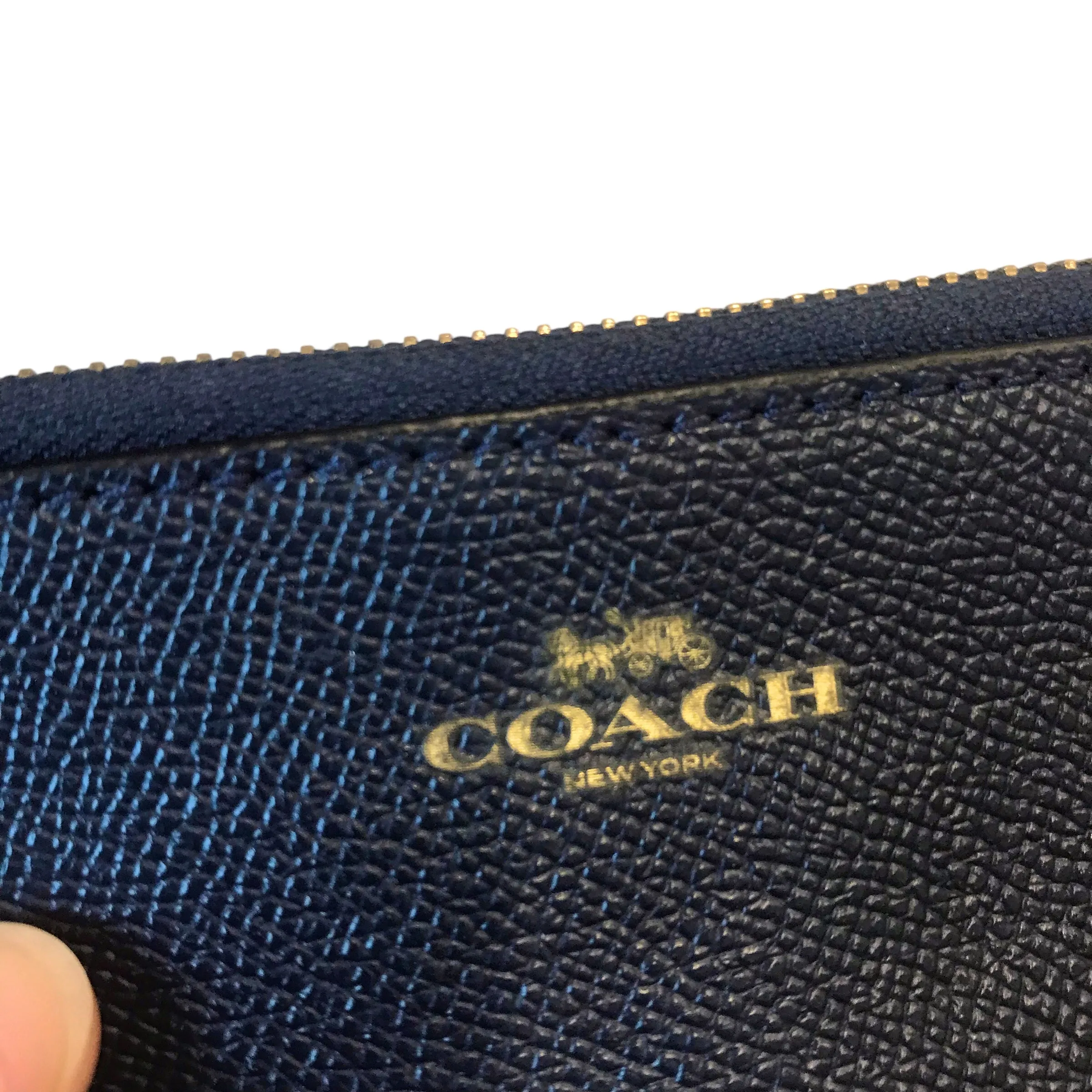 Coach Bags Wristlet Designer By Coach In Navy, Size:Small