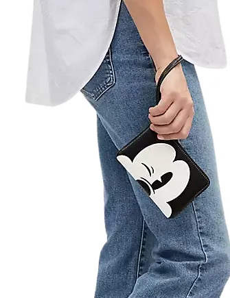 Coach Disney X Coach Corner Zip Wristlet With Wink Mickey Mouse Coach Bags