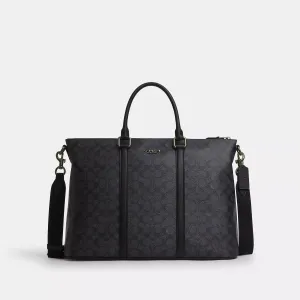 Coach Outlet Caleb Work Bag In Signature Canvas COACH Outlet Bags