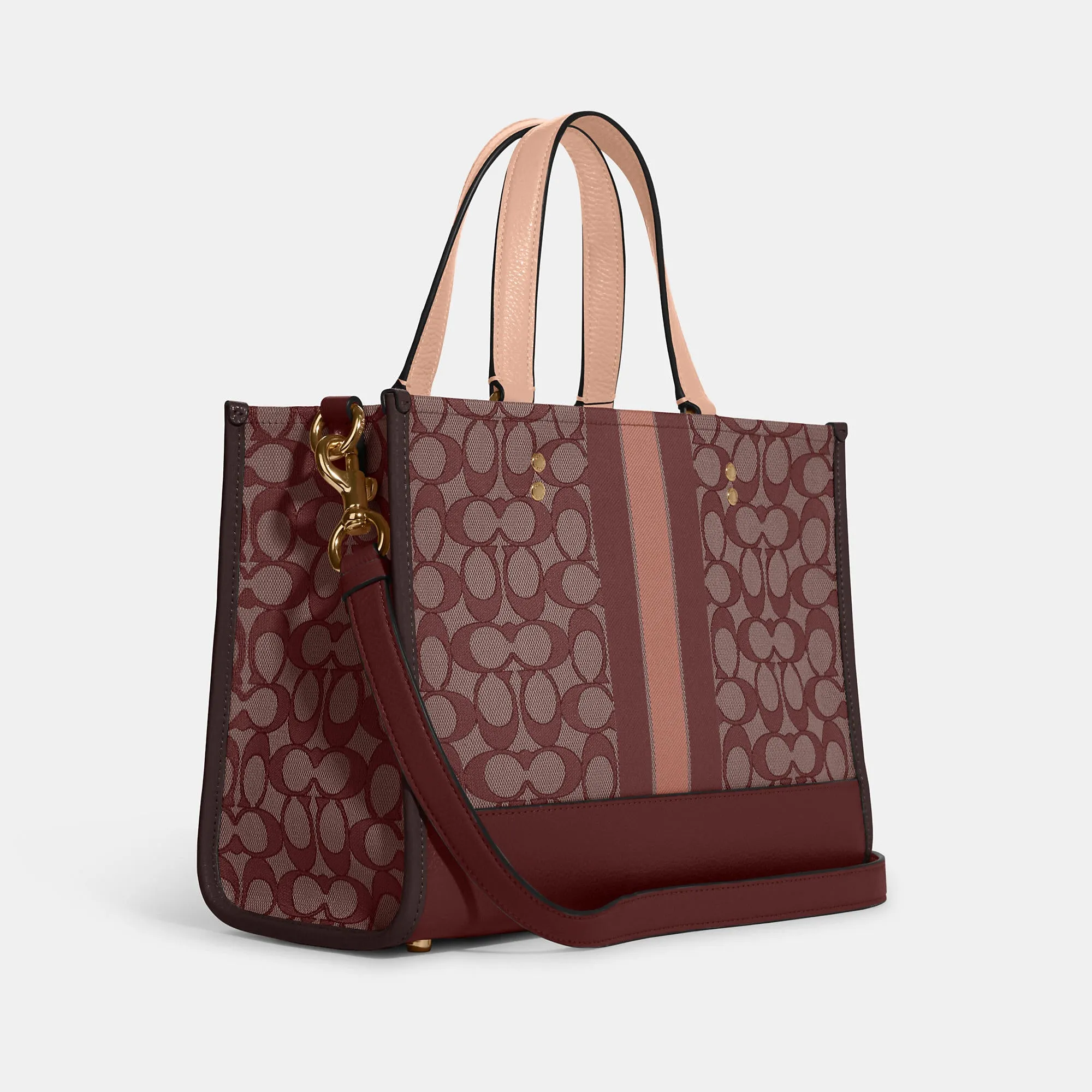 Coach Outlet Dempsey Carryall In Signature Jacquard With Stripe And Coach Patch COACH Outlet Bags