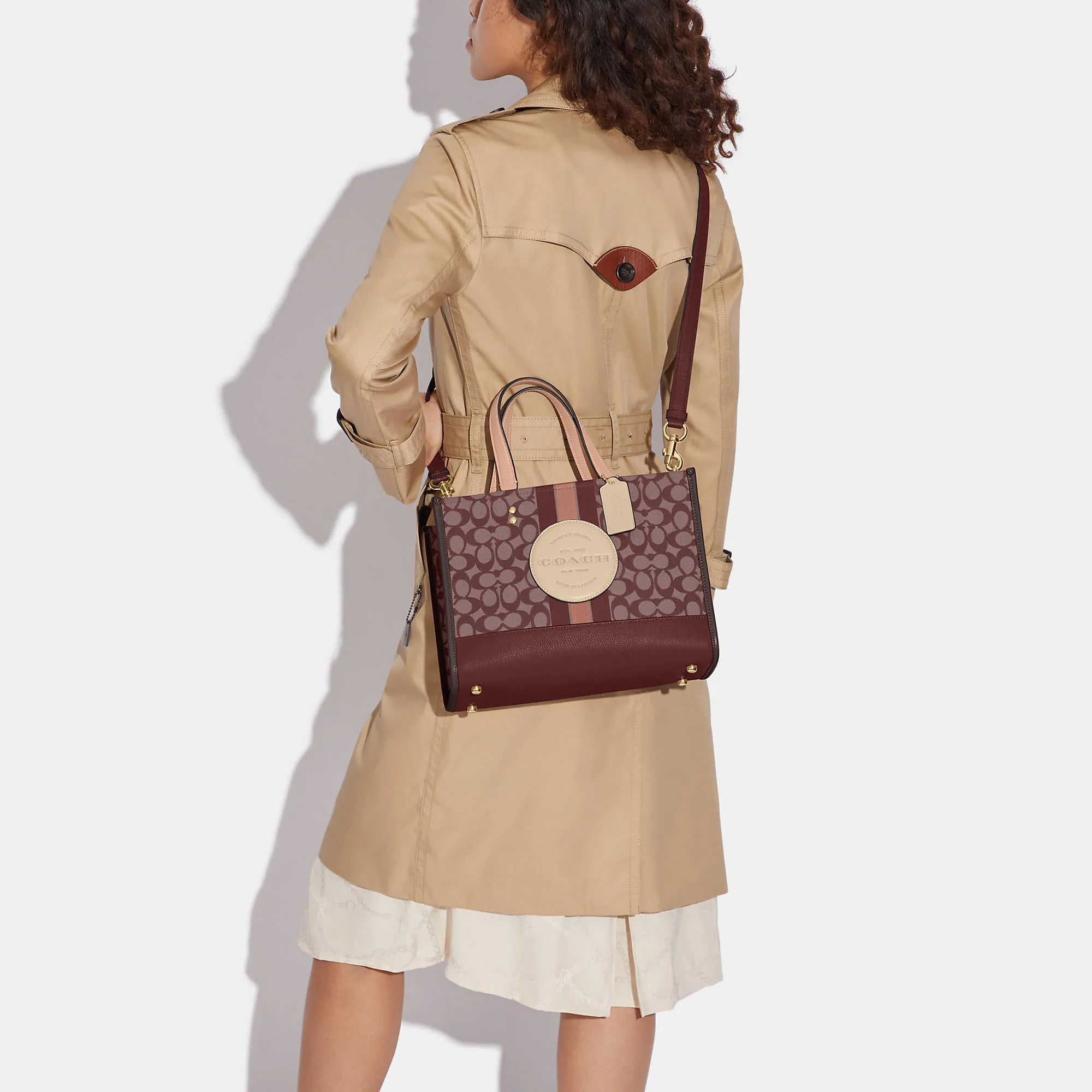 Coach Outlet Dempsey Carryall In Signature Jacquard With Stripe And Coach Patch COACH Outlet Bags