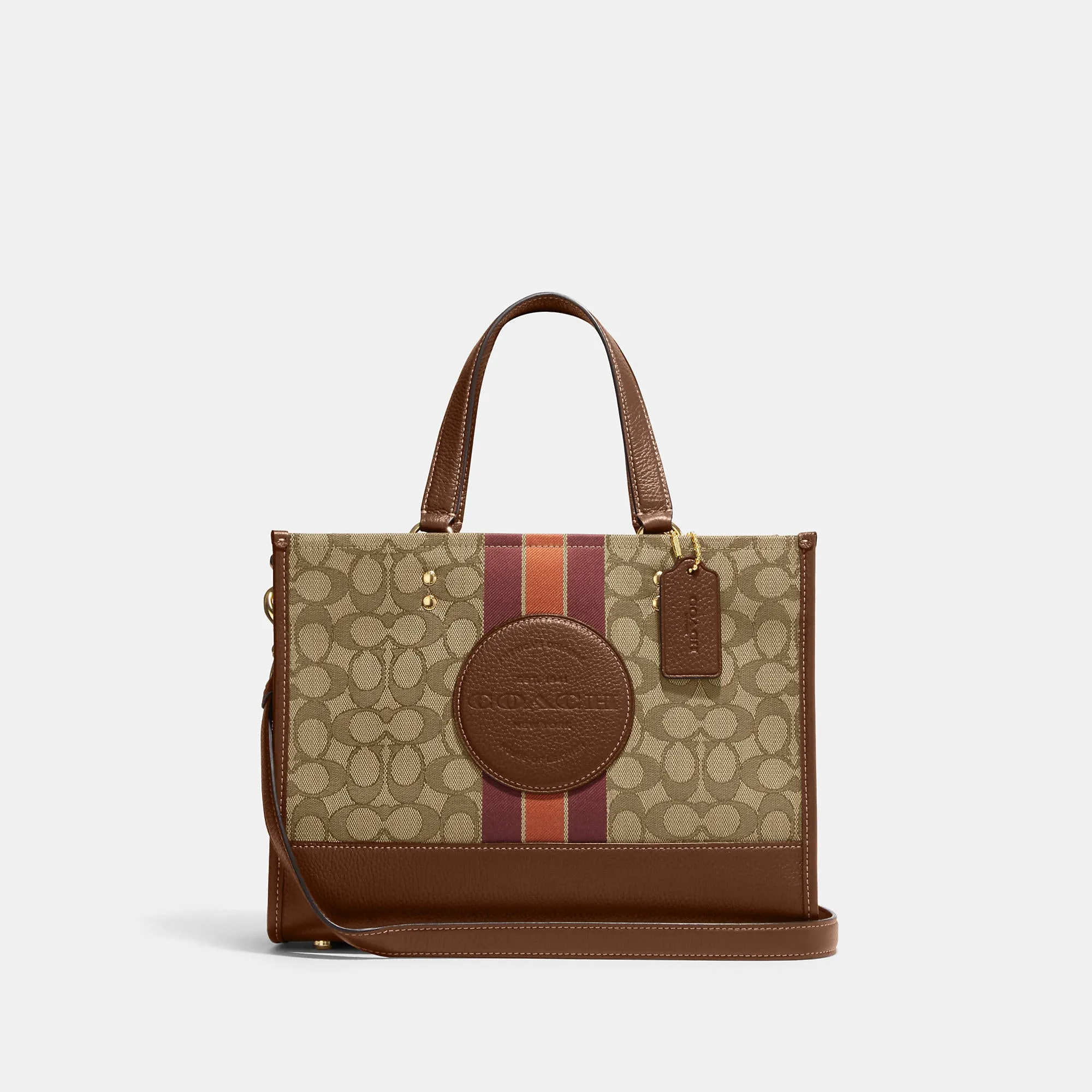 Coach Outlet Dempsey Carryall In Signature Jacquard With Stripe And Coach Patch COACH Outlet Bags