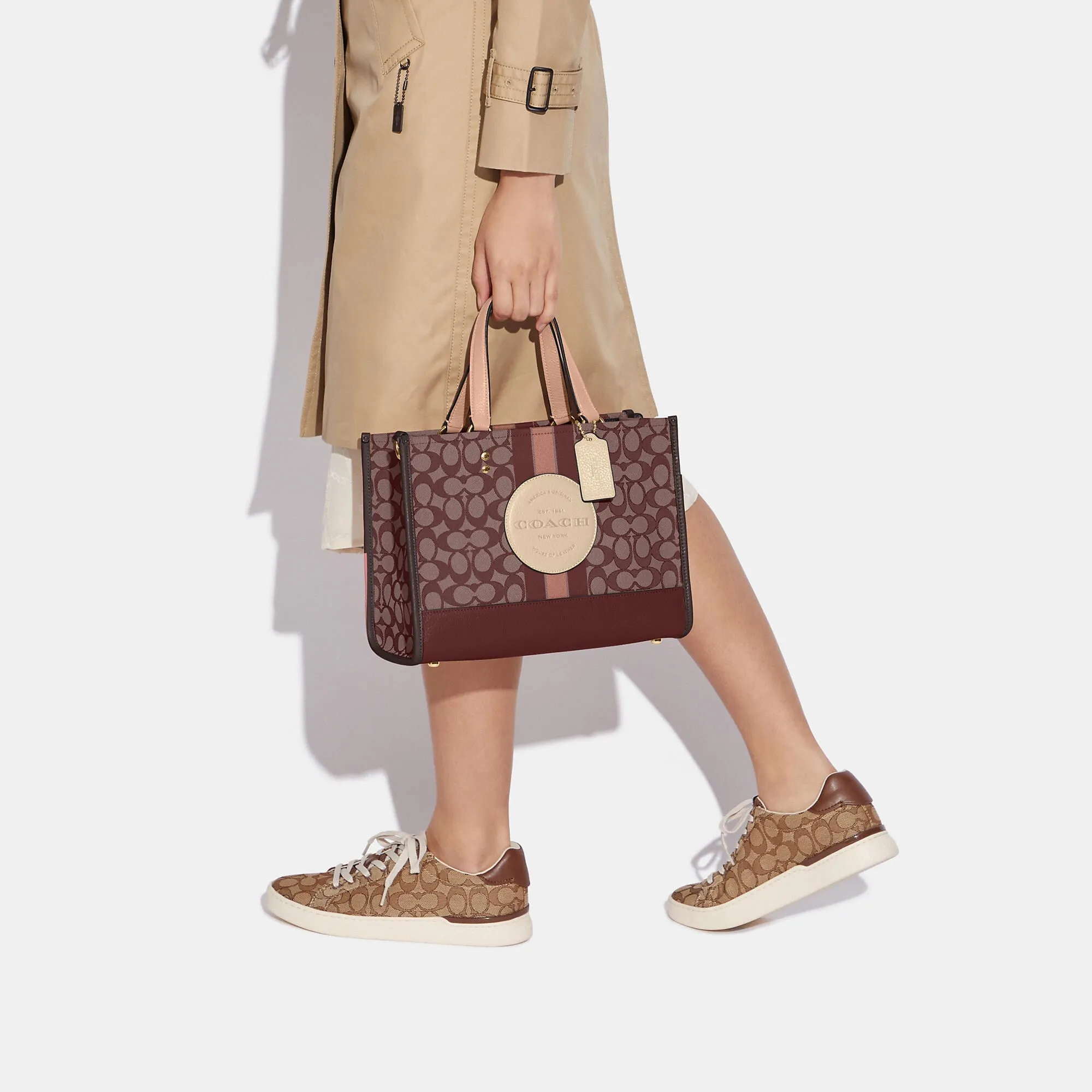 Coach Outlet Dempsey Carryall In Signature Jacquard With Stripe And Coach Patch COACH Outlet Bags