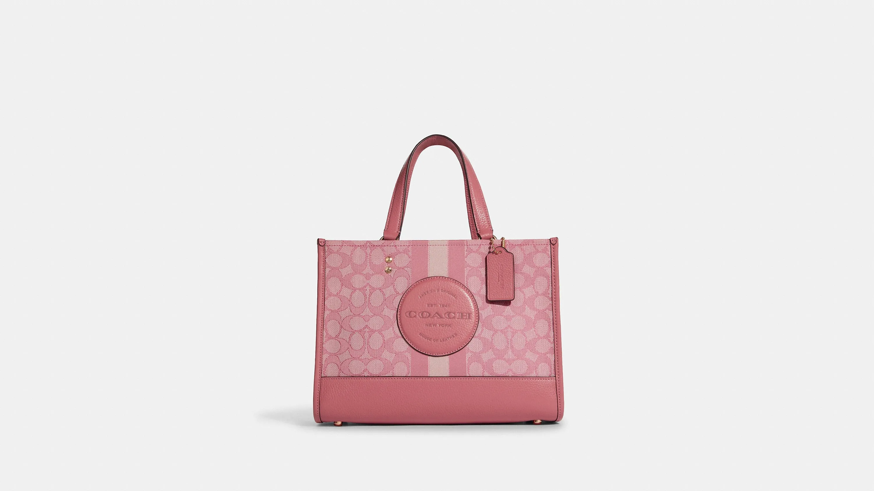 Coach Outlet Dempsey Carryall In Signature Jacquard With Stripe And Coach Patch COACH Outlet Bags
