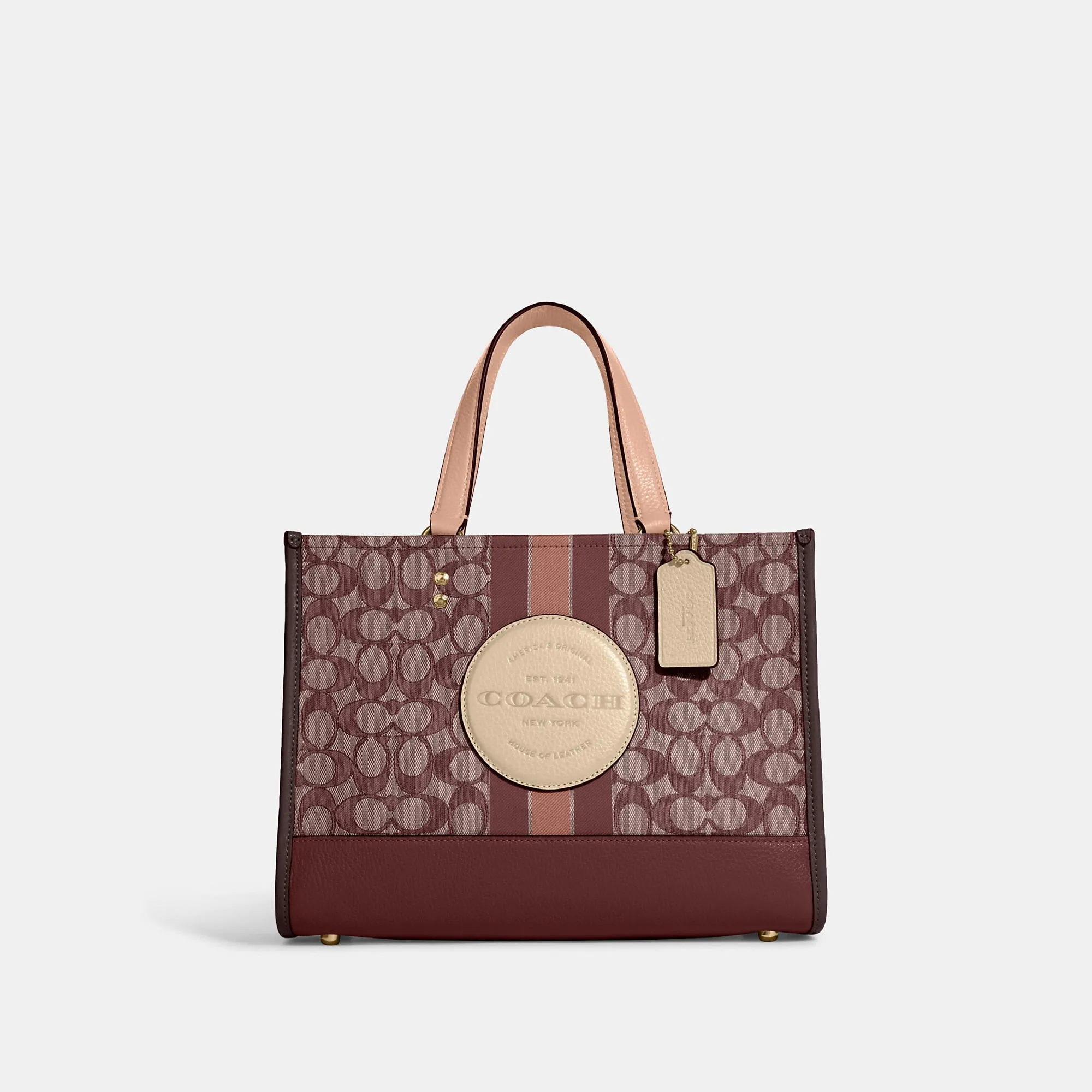 Coach Outlet Dempsey Carryall In Signature Jacquard With Stripe And Coach Patch COACH Outlet Bags