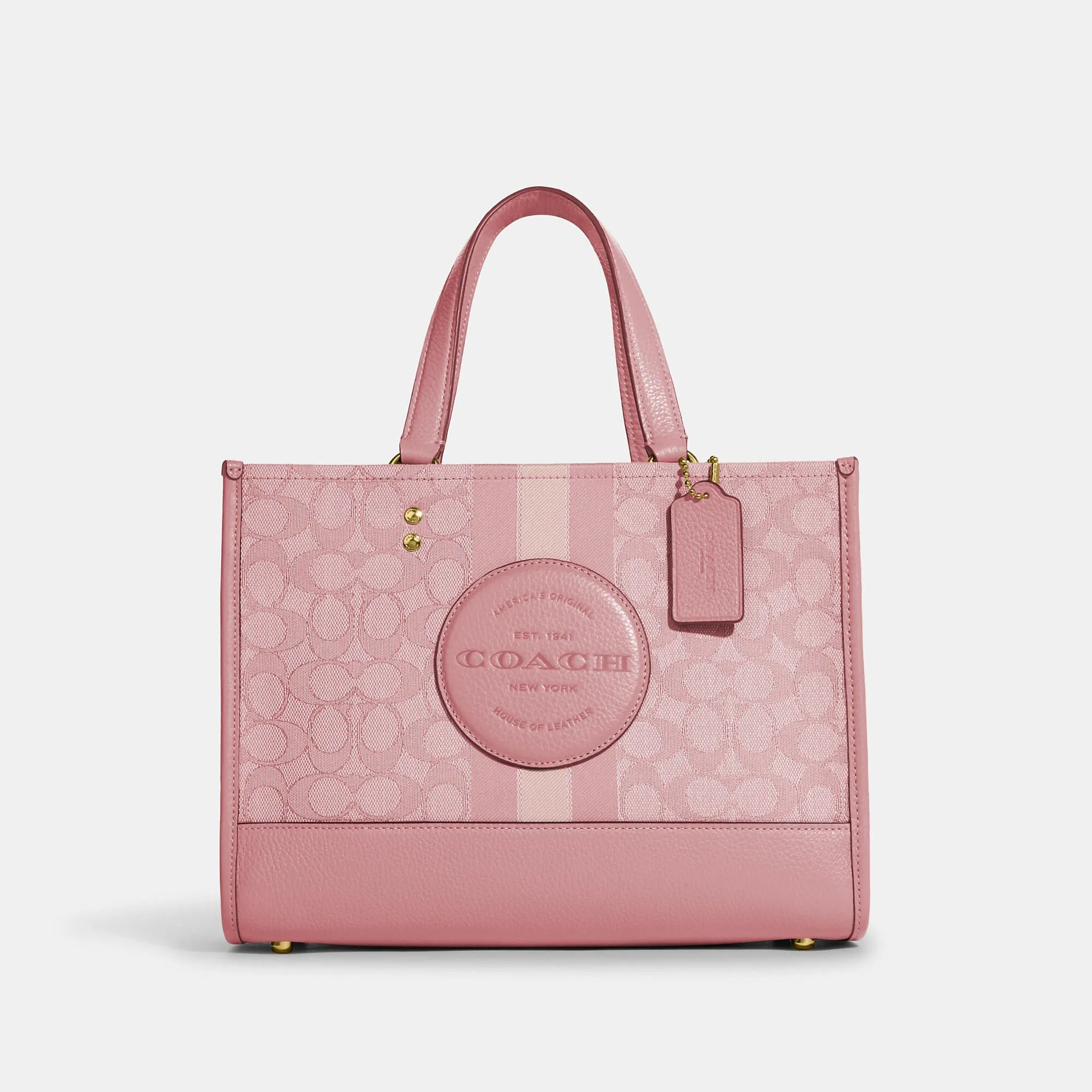 Coach Outlet Dempsey Carryall In Signature Jacquard With Stripe And Coach Patch COACH Outlet Bags