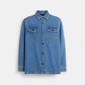 Coach Outlet Denim Overshirt COACH Outlet Bags