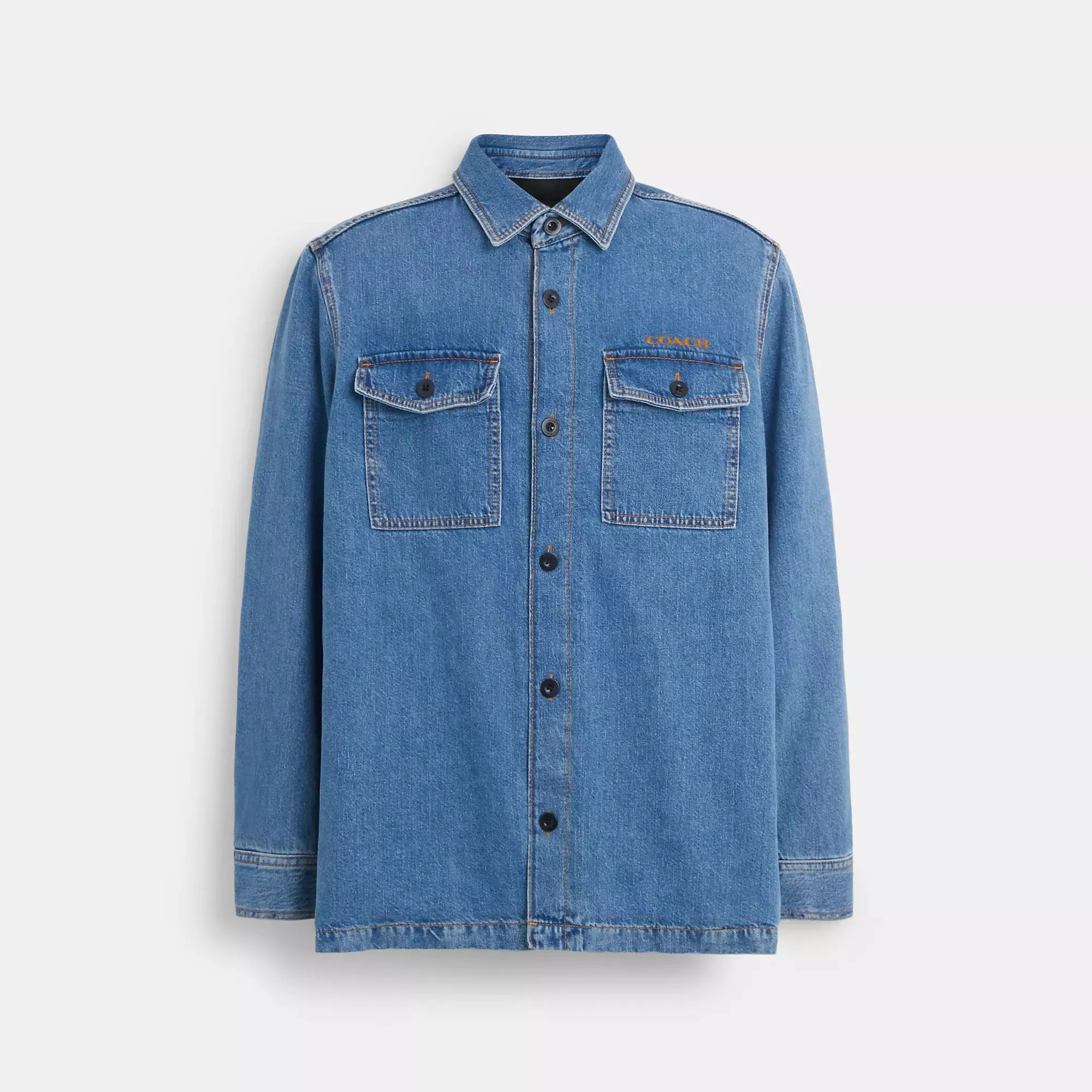 Coach Outlet Denim Overshirt COACH Outlet Bags