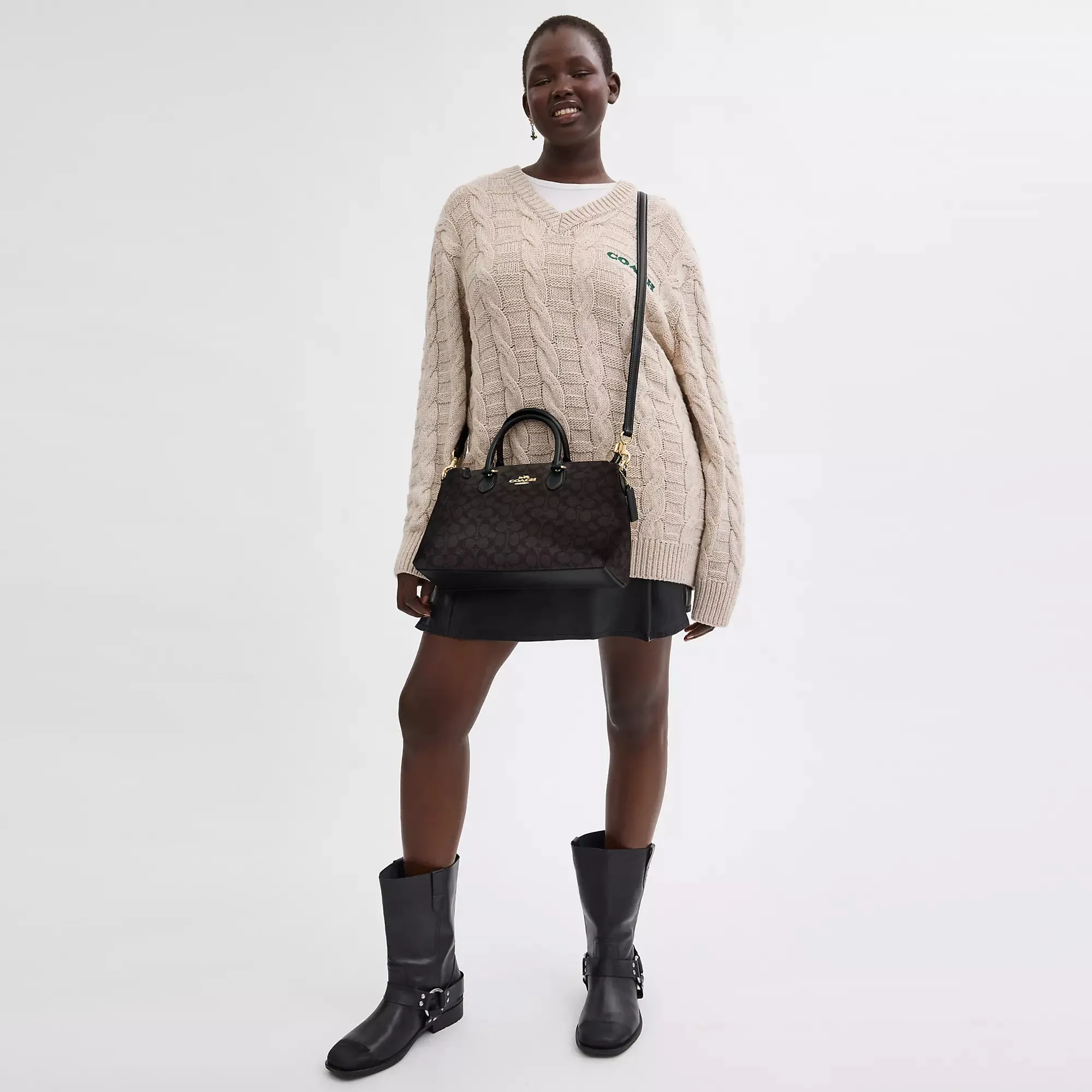 Coach Outlet Georgia Satchel Bag In Signature Canvas COACH Outlet Bags