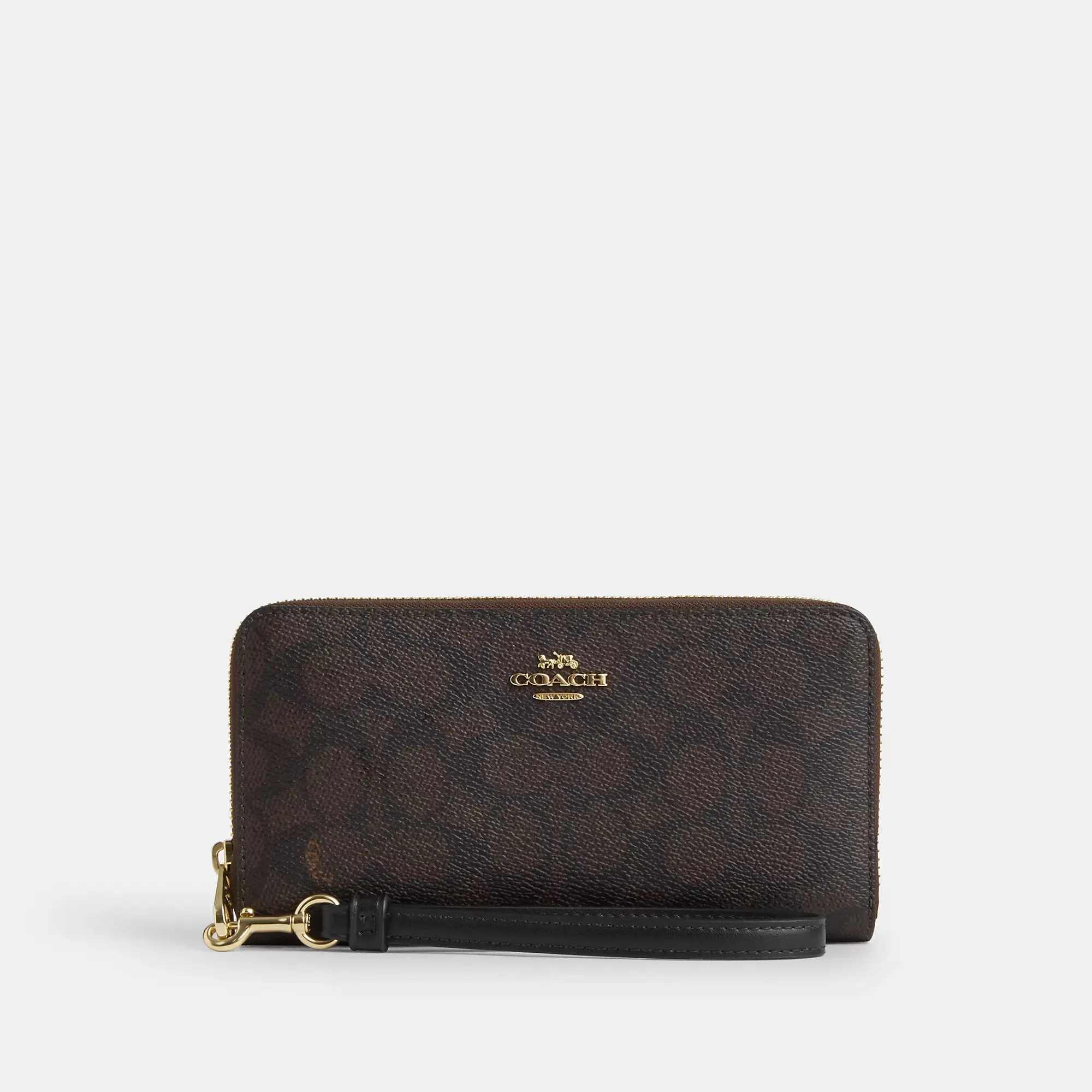 Coach Outlet Long Zip Around Wallet In Signature Canvas COACH Outlet Bags