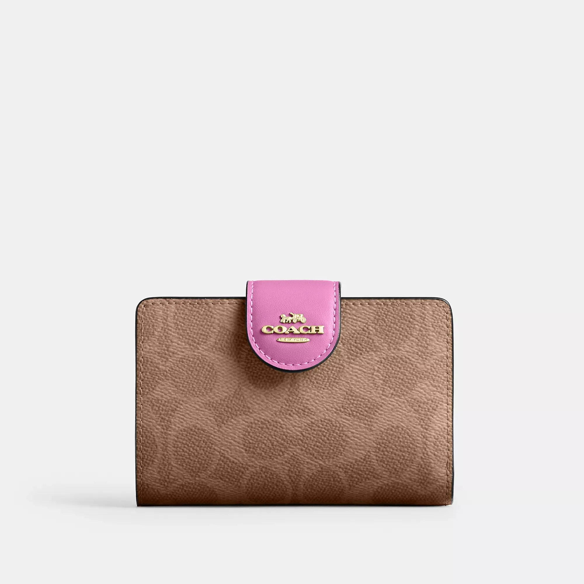 Coach Outlet Medium Corner Zip Wallet In Signature Canvas COACH Outlet Bags