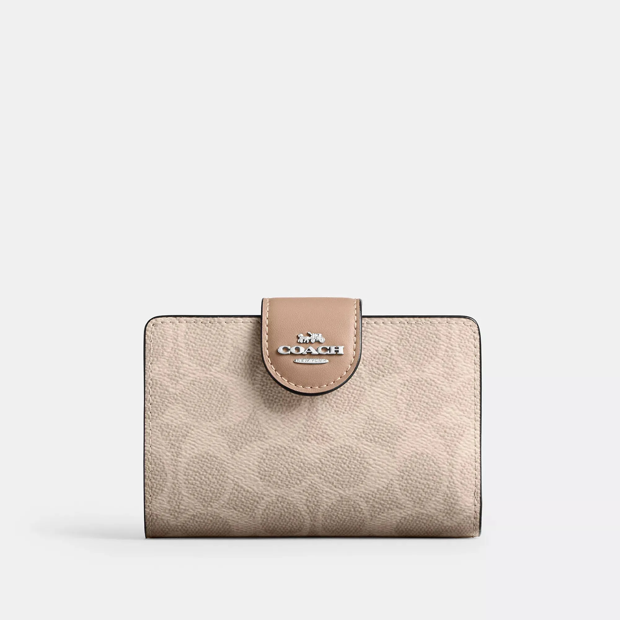 Coach Outlet Medium Corner Zip Wallet In Signature Canvas COACH Outlet Bags