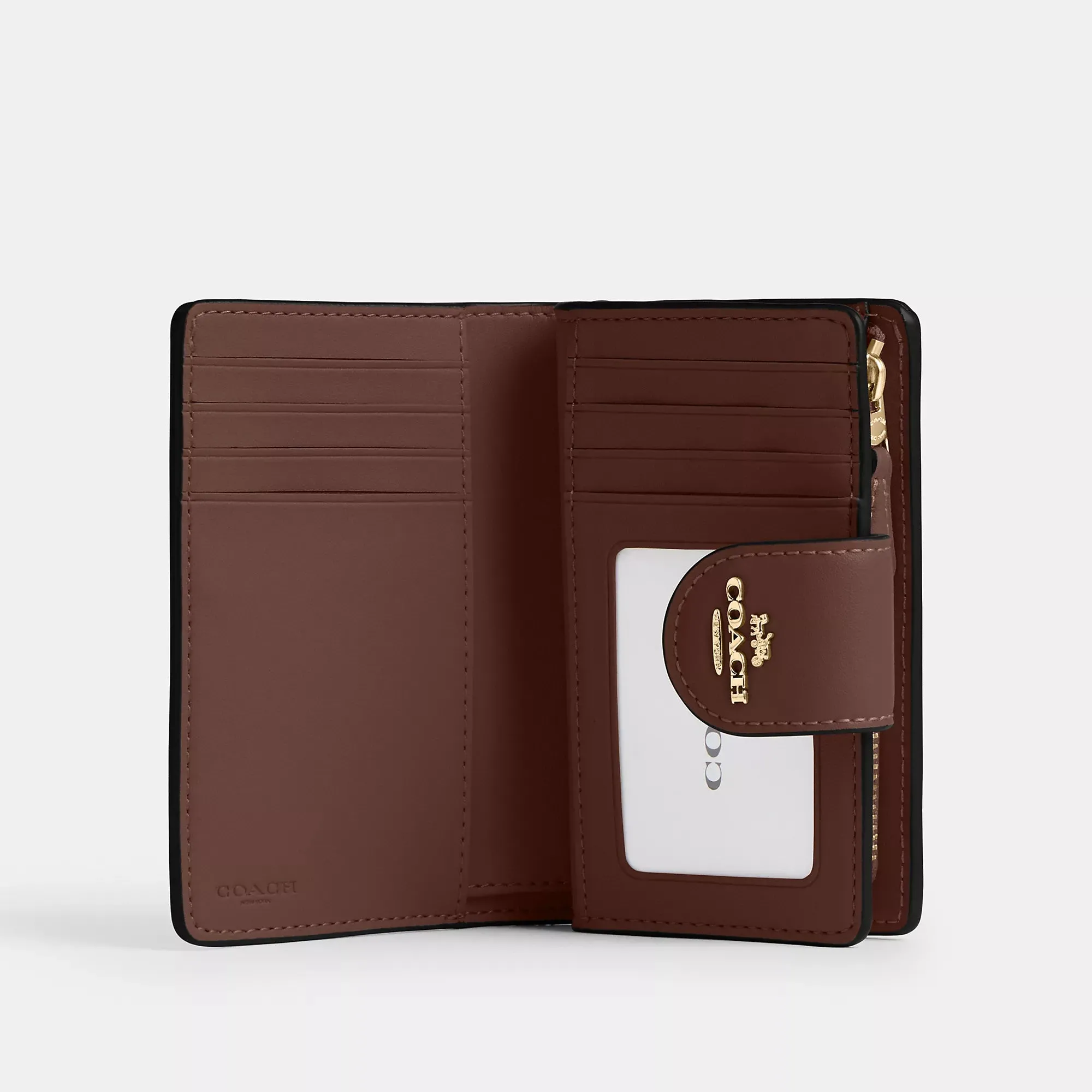 Coach Outlet Medium Corner Zip Wallet In Signature Canvas COACH Outlet Bags