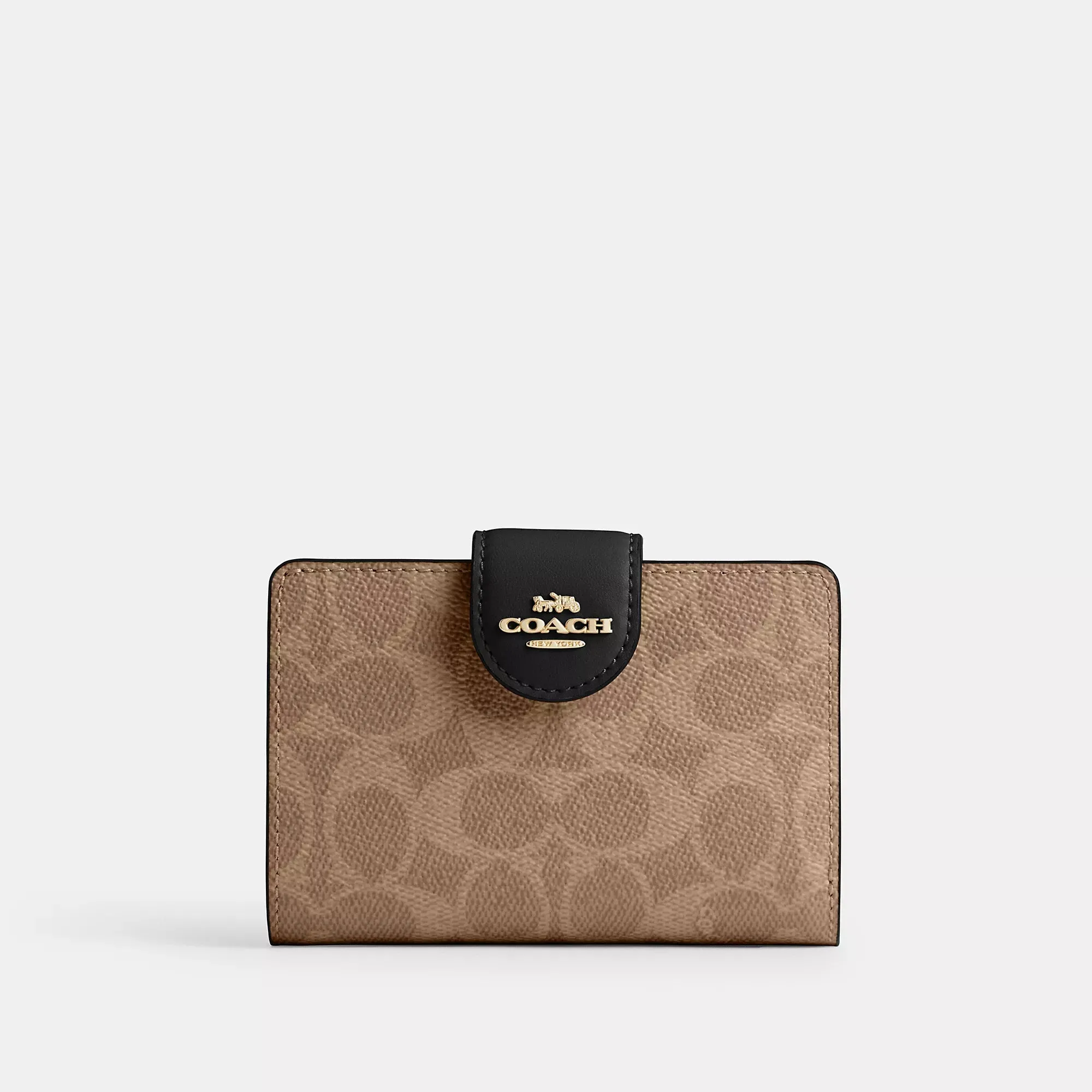 Coach Outlet Medium Corner Zip Wallet In Signature Canvas COACH Outlet Bags