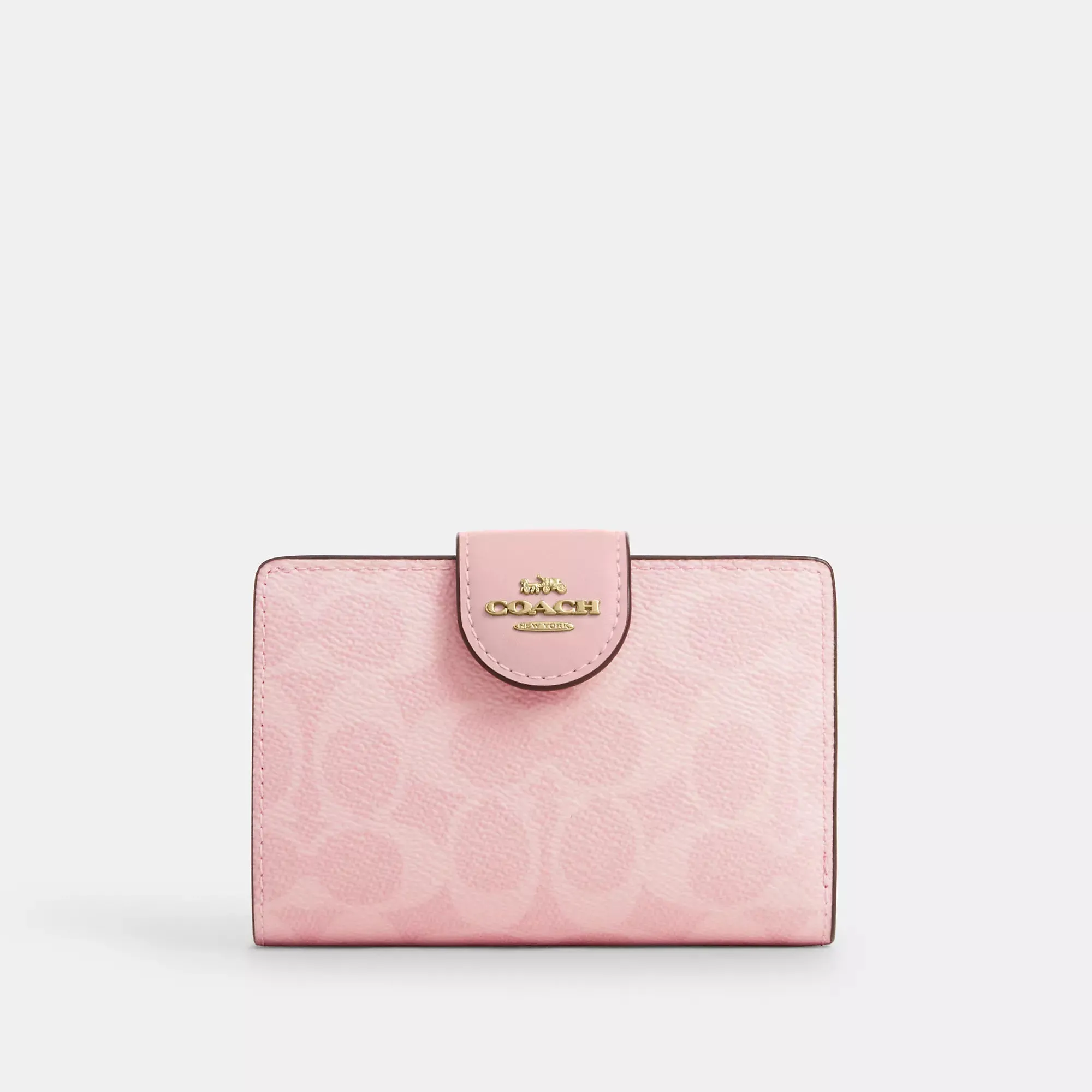 Coach Outlet Medium Corner Zip Wallet In Signature Canvas COACH Outlet Bags