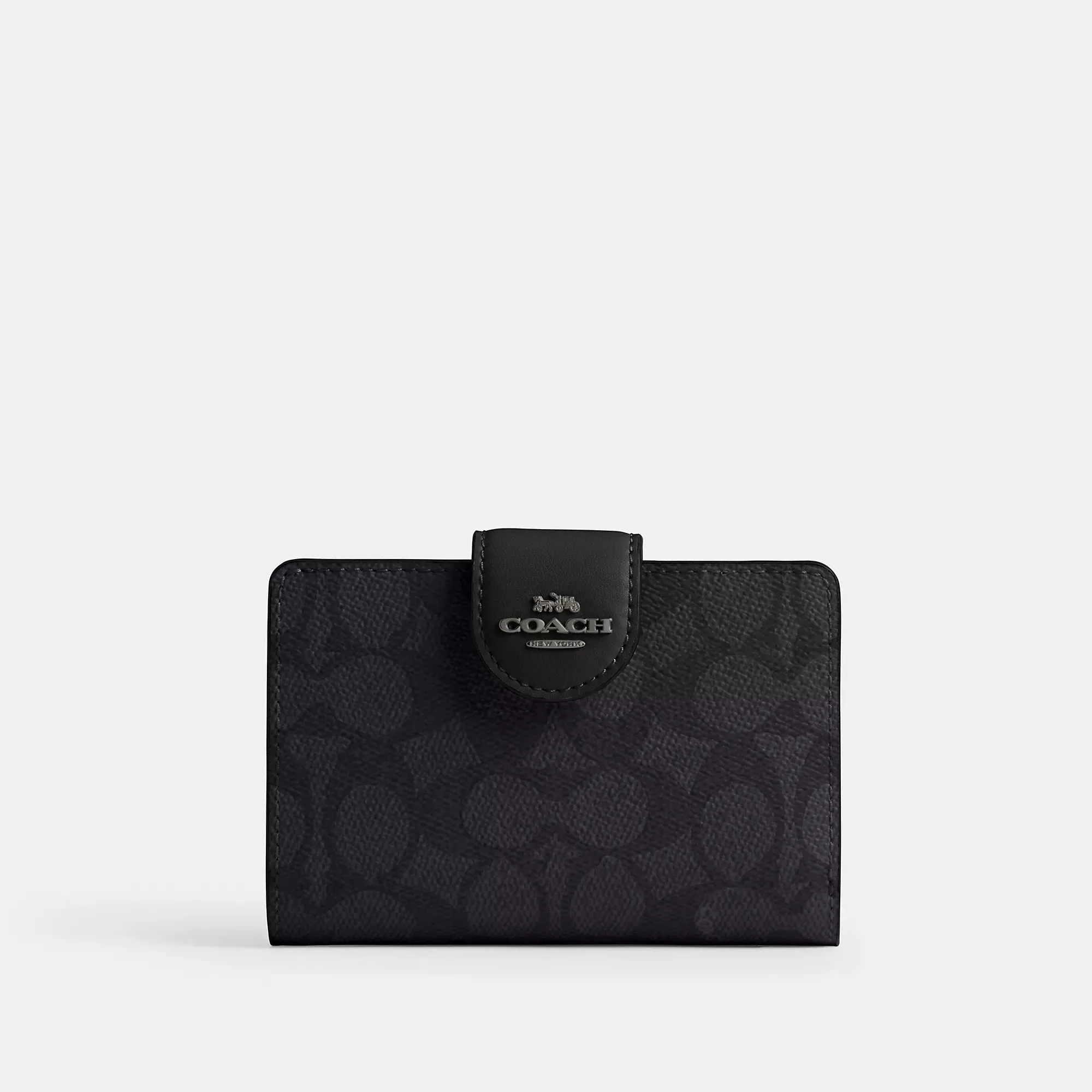 Coach Outlet Medium Corner Zip Wallet In Signature Canvas COACH Outlet Bags