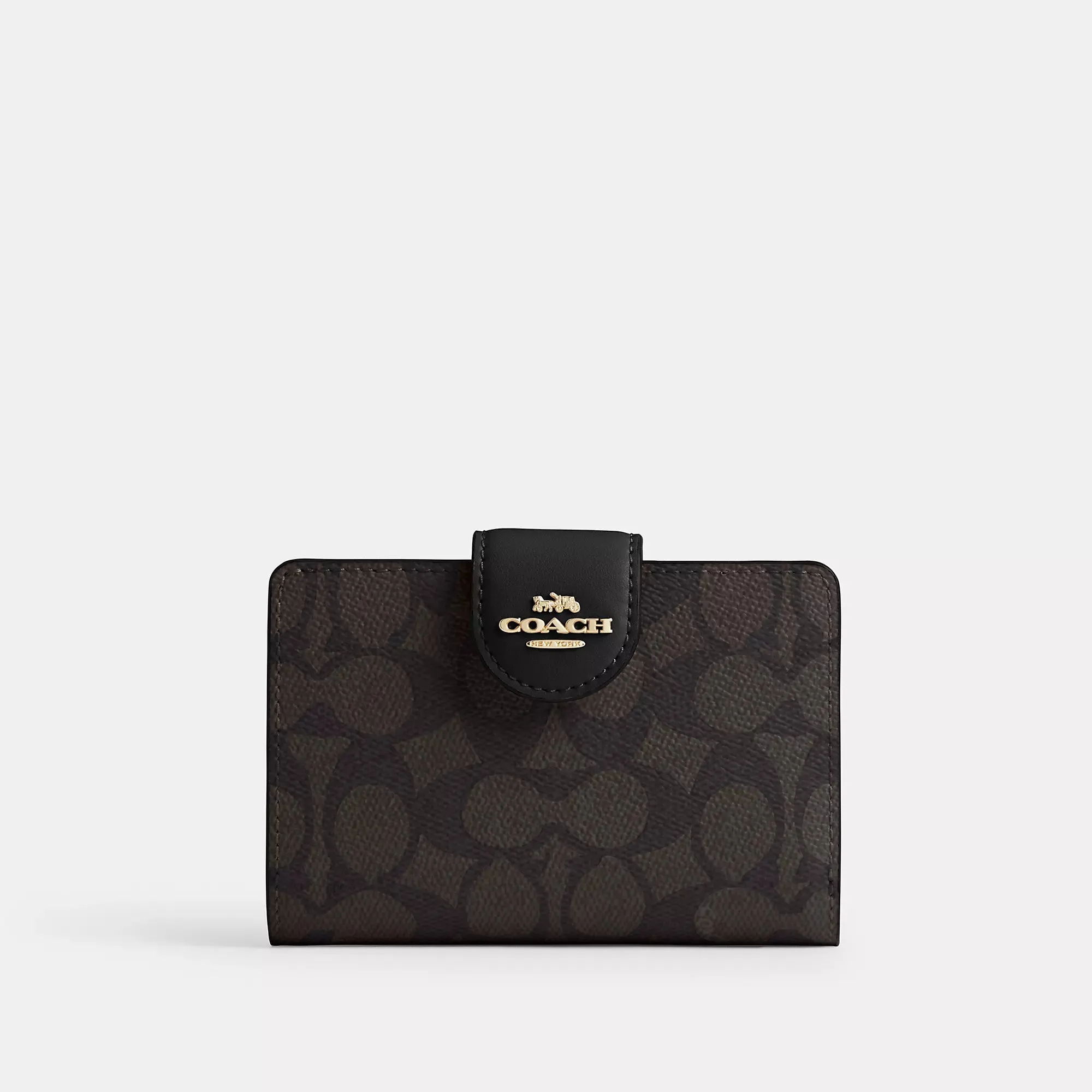Coach Outlet Medium Corner Zip Wallet In Signature Canvas COACH Outlet Bags