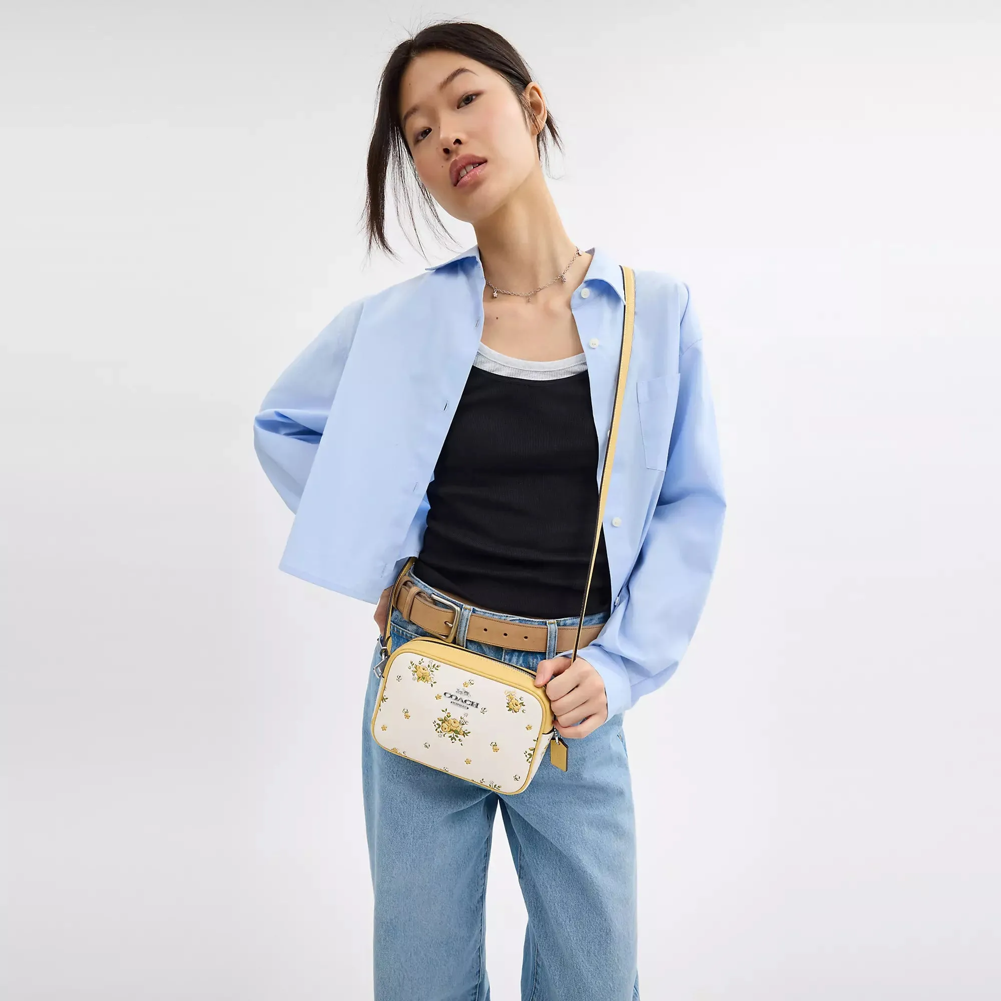 Coach Outlet Mini Jamie Camera Bag With Floral Print COACH Outlet Bags