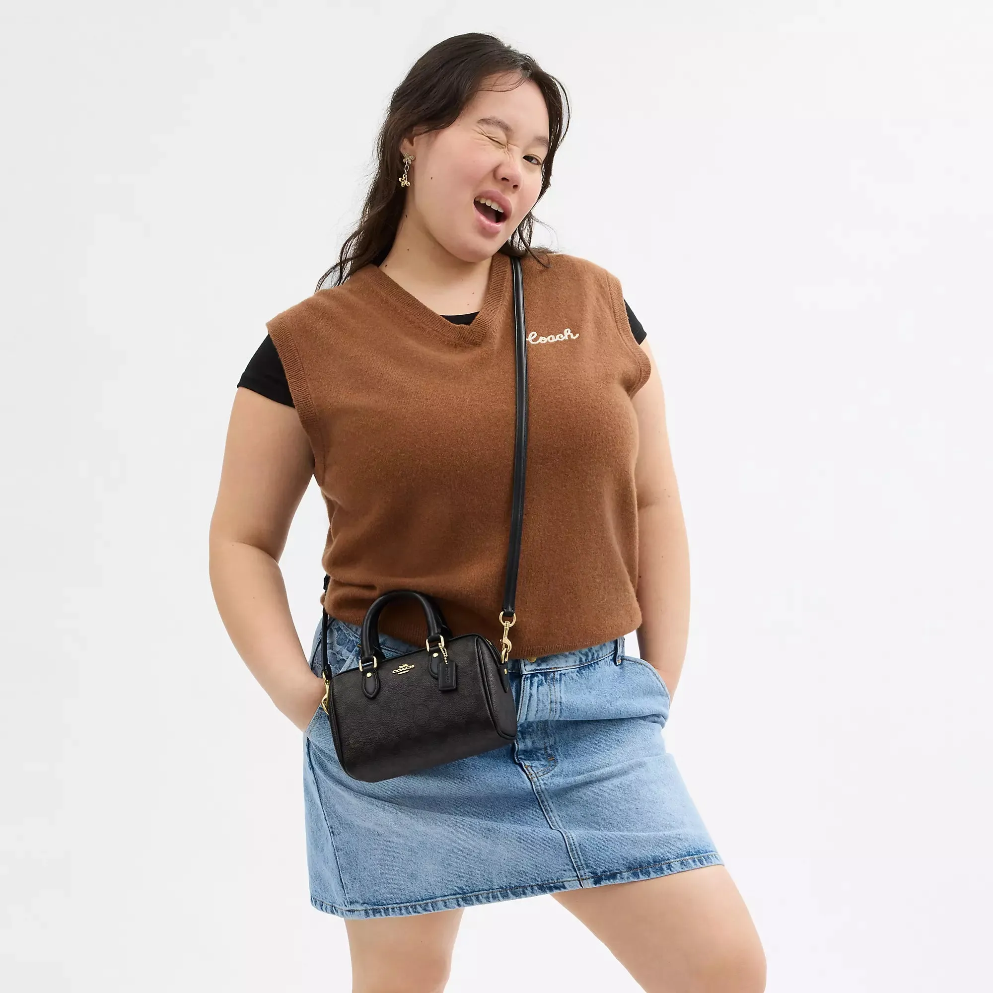 Coach Outlet Mini Rowan Crossbody Bag In Signature Canvas COACH Outlet Bags