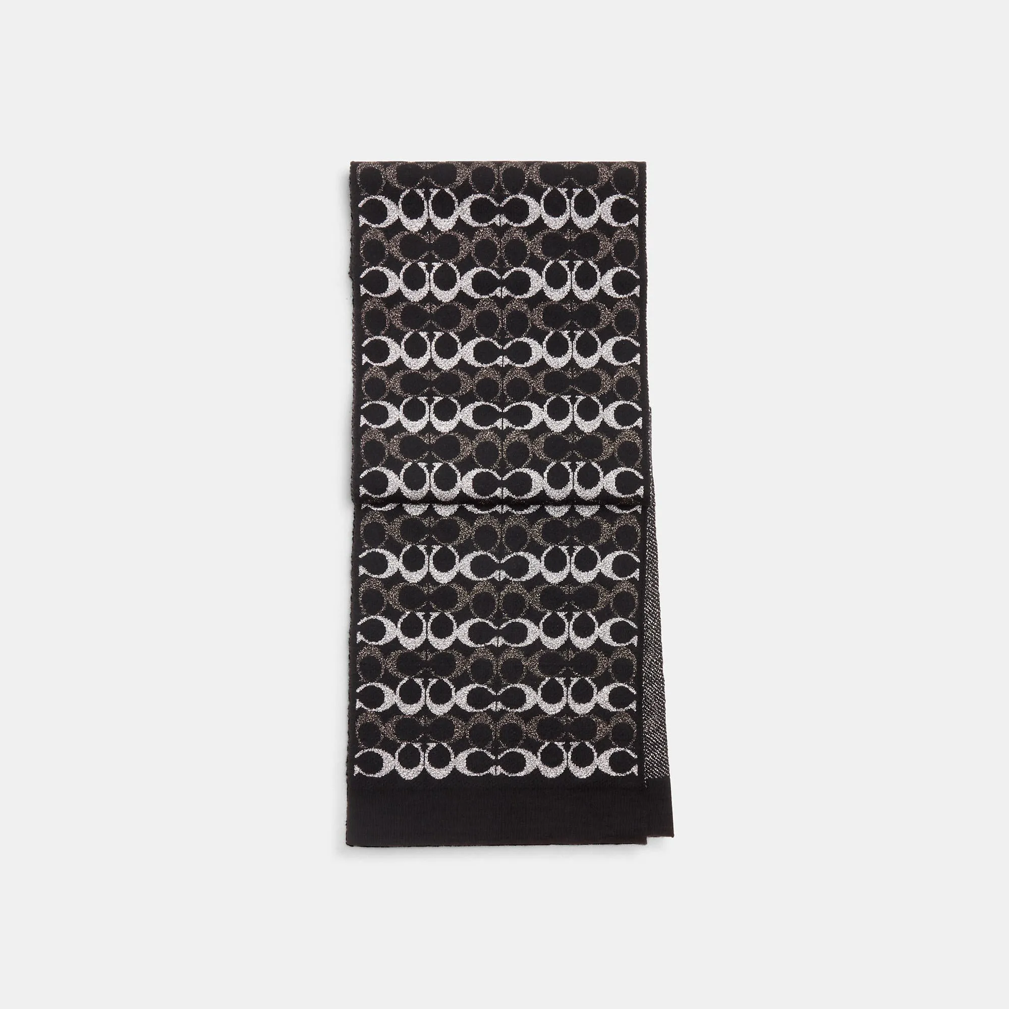 Coach Outlet Signature Metallic Knit Scarf COACH Outlet Bags