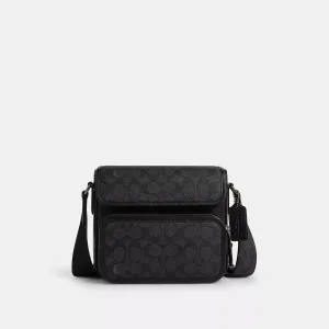 Coach Outlet Sullivan Flap Crossbody Bag In Signature Canvas COACH Outlet Bags