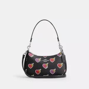 Coach Outlet Teri Shoulder Bag With Heart Bolt Print COACH Outlet Bags