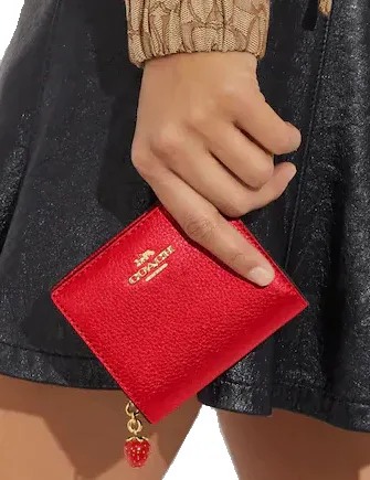 Coach Snap Wallet With Strawberry Coach Bags