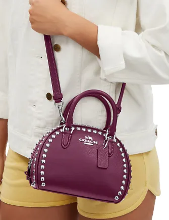 Coach Sydney Satchel With Rivets Coach Bags